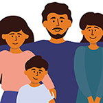 Family supporting each other